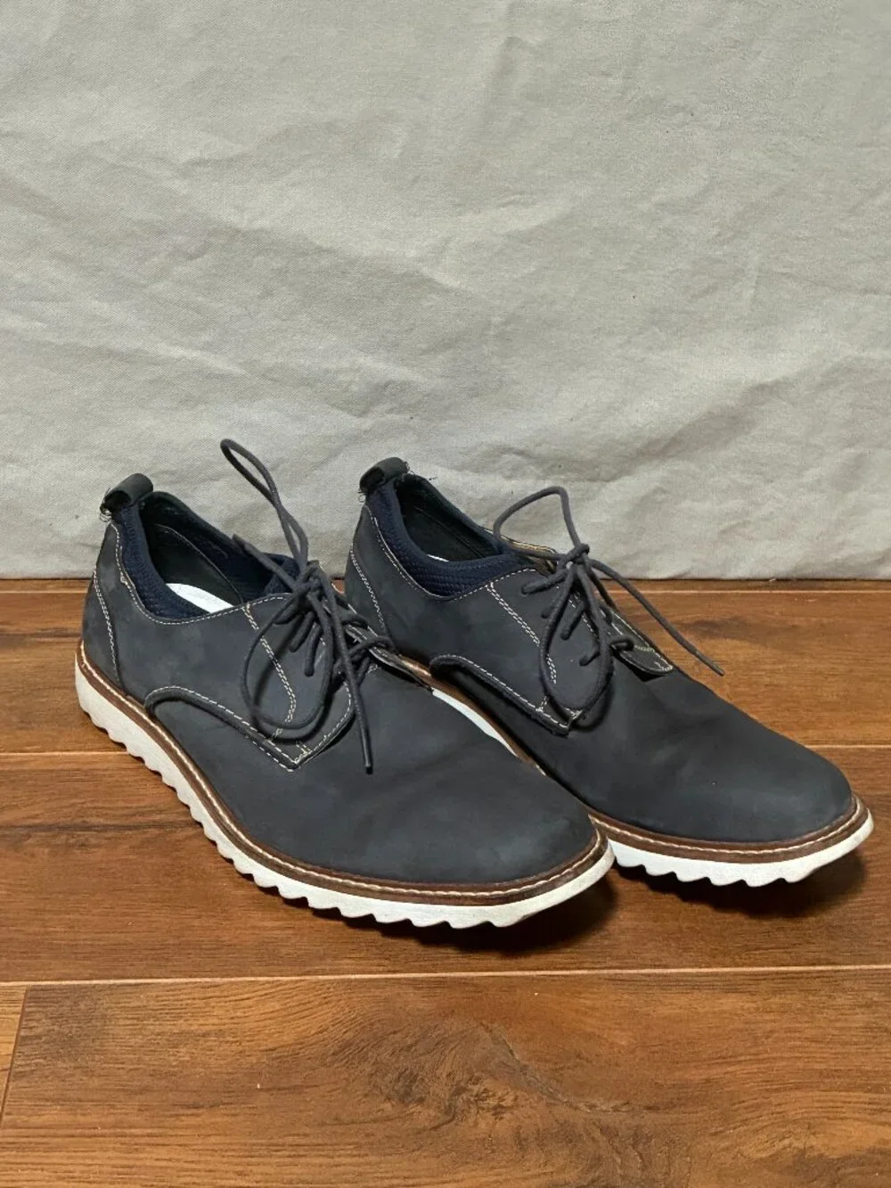 GH Bass Beige Blue Suede Derby/oxfords Men Size 11.5 Business Casual Commuter